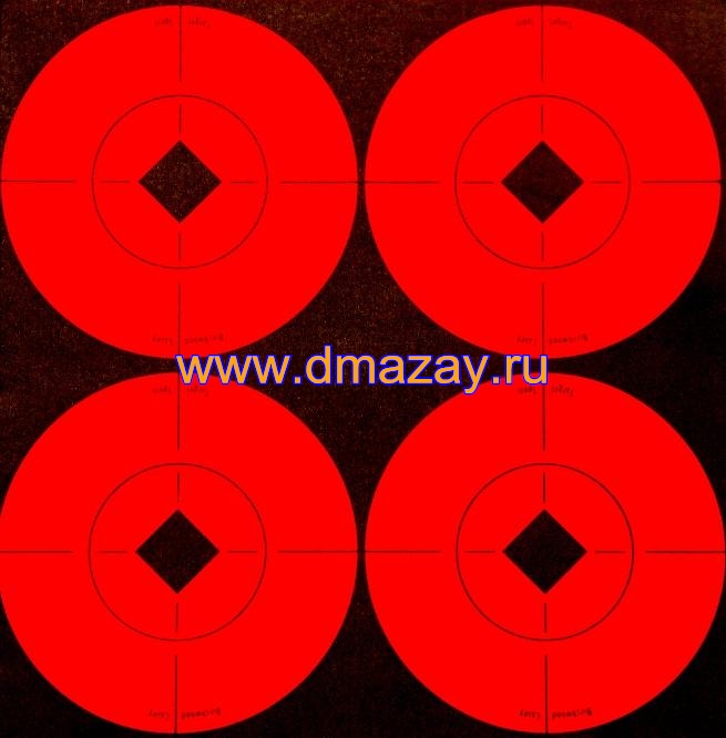 Мишень наклейка бумажная для пневматического оружия BIRCHWOOD CASEY Targets Sports Self-adhesive targets 3" (8 см) 33903 TS3 10 листов